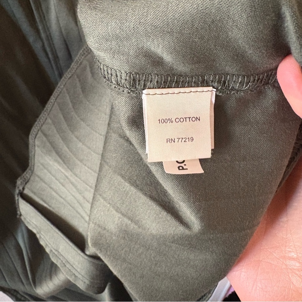 Joseph Abboud Modern Fit Olive Green Button Down Collared T-shirt - Picture 4 of 4
